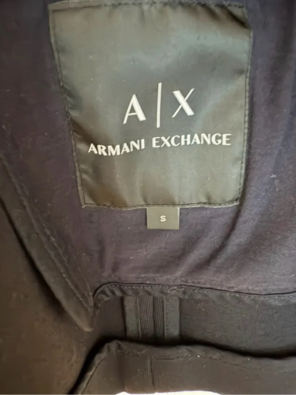 Armani Exchange A|X Hybrid Zip Blazer Jacket Black Size S